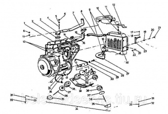 Подвеска двигателя (в сборе) ДВ1661